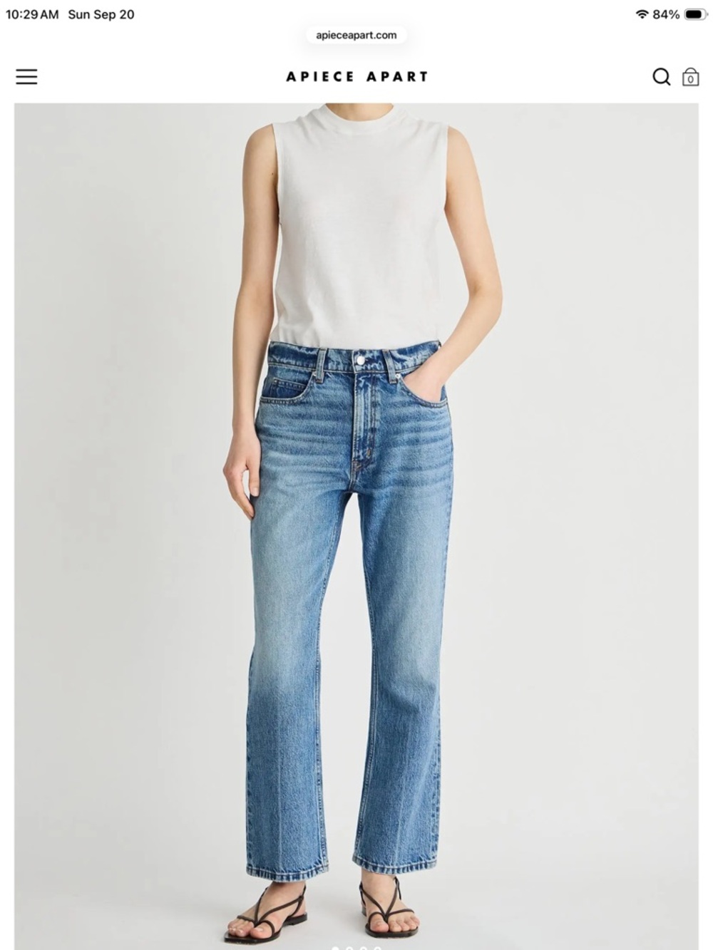 Apiece Apart Rene Kick Flare Jeans - Hermosa Wash